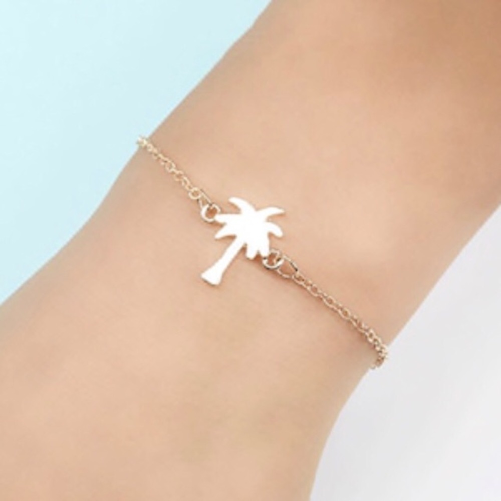 Gold palm tree bracelet